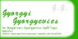 gyorgyi gyorgyevics business card